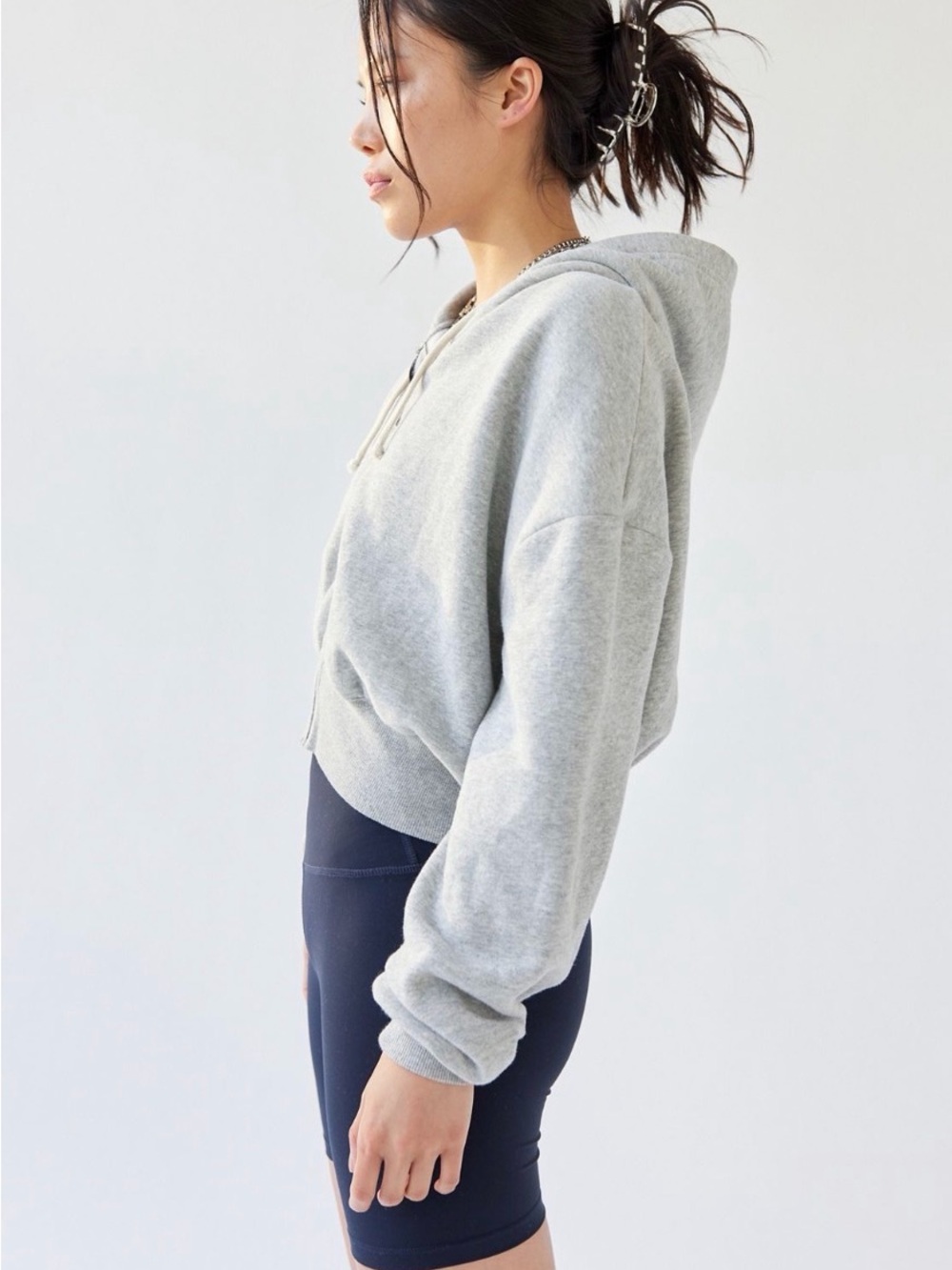 Urban Outfitters BDG Gray Cropped Hoodie